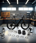 1 Set E-Bike Hub Motor Axle Kit With Front Lock Nut, Lock Washer And Nut Cover For 12mm Shaft displayed on workbench