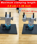 Dope Mini Vise Tabletop Clamp With 360 Degree Rotation Spherical Base And 90 Degree Tilt For Model Building Gunpla Jewelry Making And Crafts Universal Bench Vice With 4 Adjustable Columns For Irregular Shapes Blue, max clamping 3.5 cm