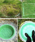 Low Profile Round Grass Top Recessed Manhole Cover With Invisible Resin Lid And Frame, flush mount drainage installed in lawn
