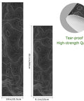 Contour Map Grip Tape For Skateboards 33 By 9 Inches Black With White Contour Lines Ultra High Traction Anti Slip Sandpaper