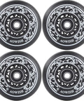 Inline Skate Wheels 80mm 90A Outdoor Asphalt Formula Replacement Wheels With ABEC 9 Bearings And Floating Spacers Four Pack Black