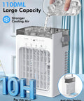 Pouring water into Portable Evaporative Mini AC With Remote, Four Speed Settings, 2 4 6 Hour Timer, Dual Mode Cooling, Colorful Night Light