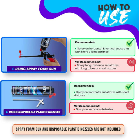 How to use Dead Simple Expanding Foam Insulation Kit with foam gun and disposable nozzles for precise application.