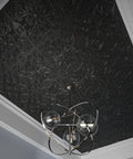 Decorative Ceiling Tile 2x2 Glue Up or Lay In 24x24 Pack of 12 Black Spanish Floral Drop Ceiling Grid PVC Lightweight