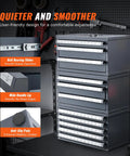Drill Bit Dispenser Cabinet With Three Drawers, 29 Compartment Organizer for jobber length bits, durable metal storage