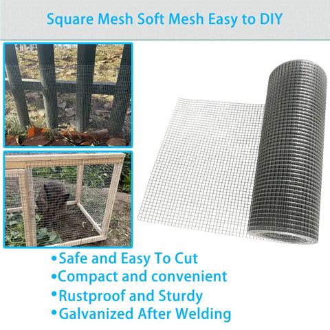 Heavy Duty Hardware Cloth Roll 12 Inch By 20 Foot 1/4 Inch Mesh 23 Gauge Welded Wire Fence Galvanized After Welding For Backyard Garden Fencing Chicken Wire Crafting And DIY Projects rolled hardware cloth for garden and poultry enclosures