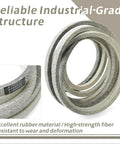 52 Inch Deck Drive Belt Replacement For Bobcat ProCat Zero Turn Mower showing industrial-grade rubber construction