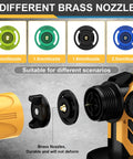 Heavy Duty Cordless Paint Sprayer With 40000 Rpm Motor And Four Copper Nozzles Slick Spray Gun with four brass nozzles.