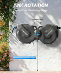 Retractable Garden Hose Reel With Auto Rewind And Lockable Length, 100 Ft Of 5/8 Inch Hose, Wall Mount Heavy Duty System, 180 Degree Swivel Bracket