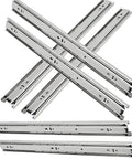Heavy Duty 20 Inch Drawer Slides With Side Mounted Ball Bearing Runners Full Extension Three Section Glides 200 Lb Capacity Cabinet Slides Durable Cold Rolled Steel Silver Finish Built Tough For Everyday Use