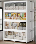 Big Ol 960 Quart Extra Large Stackable Storage Bins With Lid 4 Tier 240 Gallon Plastic Closet Organizer With Wheels And Clear Doors