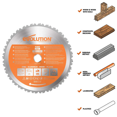Rage255 Blade Multi Purpose 10 Inch Cutting Blade For Rage3 Cuts Steel Aluminum Wood Copper Nails Plastic No Coolant Required No Heat Or Sparks