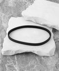 Heavy Duty 3PJ 307MM V Ribbed Drive Belt Two Pack For Power Tools And Small Appliances Featuring Three Rib Serpentine Design, black rubber belt.