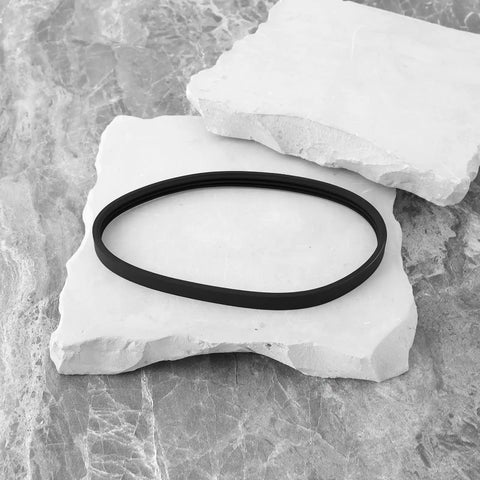 Heavy Duty 3PJ 307MM V Ribbed Drive Belt Two Pack For Power Tools And Small Appliances Featuring Three Rib Serpentine Design, black rubber belt.