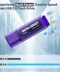 Ten Pack 64GB USB 3.0 Flash Drives Blue 70MB/s Read Speed Slim Thumb Drives For Quick Data Transfer And Backward Compatibility With USB 2.0 Ideal For School Work And Travel, purple 64GB USB flash drive