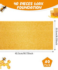 40 pcs waxed coated beehive foundation sheets for bee frames deep frames yellow beeswax coated foundation sheets