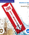 Fire Extinguisher Decal Self Adhesive Sticker 4x12 Inches 4 Mil Vinyl Sign for Indoor and Outdoor Use UV Protected and Waterproof