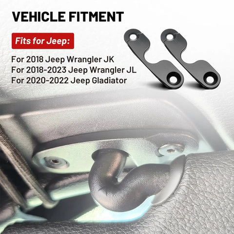 Heavy Duty Sun Visor Repair Kit For Jeep Wrangler JL JK JT Gladiator with Aluminum Clips and Holder for Secure Mounts