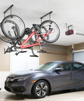 Ceiling Mounted Overhead Bike Rack For Garage Space Saving Storage Hooks That Hold 2 Bikes Horizontally Or 4 Bikes Vertically Adjustable