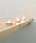 Hinoki Tub Bench Small For Bathroom Must Have, Water Ready Bath Stool Made From Japanese Cypress Hinoki Wood, Stain Resistant