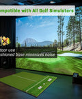 Oversized 6x4ft Golf Hitting Mat With Built In Ball Tray Dual Turf for Indoor and Outdoor Practice Works With Golf Simulators