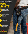 Back view of person wearing Go-To Hammer Holster With Magnetic Storage For On Belt Quick Access, Durable 1680D Ballistic Polyester.