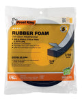 Frost King rubber foam tape roll, 3/4 in wide x 7/16 in thick x 10 ft, black self-stick weatherseal