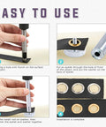 Installation steps for Grommet Eyelets Kit 240 Sets 6 mm Inner Diameter One Quarter Inch 4 Colors Silver Gold Gunmetal Bronze