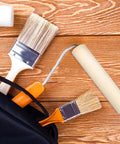 6 Piece Wool Paint Roller Covers With 4mm Nap, Compact Wall Painting Supplies, Reusable Detachable Rollers For Slick Even Coats, Hassle Free Cleanup, Solid Pro Grade DIY Decorating Gear with brushes and rollers.