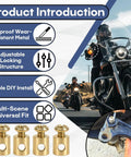 No Sweat Adjustable Cable Stop Barrel Kit With Heavy Duty Threaded Cable Adjusters For Motorcycles Go Karts And Brake Systems - Rustproof locking structure with steel barrels.