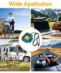 Rugged Heavy Duty Charging Station Power Cord With Inline Voltage Guard Compact Portable Battery Adapter For Bl1830 Bl1860 Bl1850 Bl1840 displayed in outdoor office and camping settings.