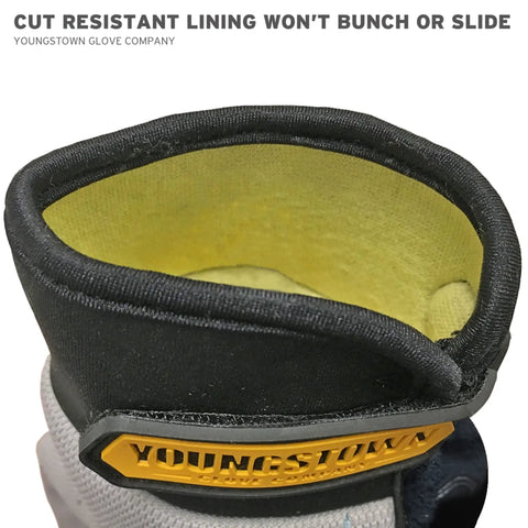 Close-up of Kevlar Cut Resistant Work Gloves for Men, Gray, Large, DuPont Lined Throughout for Superior Puncture Protection