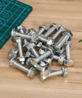 Carriage Bolts And Nuts Kit With Washers 20 Sets Carbon Steel Round Neck Screws For Heavy Duty Truck Bed Mounting And Portable Industrial Grade Use
