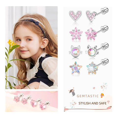 Hypoallergenic Surgical Steel Screw Back Earrings For Women Small Flat Back Studs That Stay Put All Day Durable Comfortable Minimalist Jewelry For Girls