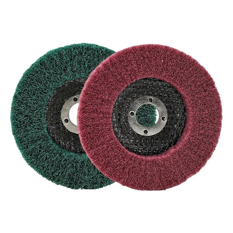 Killer 5 Inch Nylon Flap Polishing Wheels For Angle Grinder 125mm Grind Disc with Non Woven Scouring Pad Grit 320 buffing tool set.