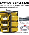 Rotating 12 Bin Tool Organizer For Nuts Bolts And Small Parts, Easy Access Lid Free Storage Rack For Garage, Workshop, Shed Or Home