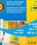 Inside Ready Eight And Eleven Inch Heavy Duty Vacuum Sealer Rolls Pack Four Rolls Two Of Each Size 100 Feet Total 33 Percent Thicker BPA Free Commercial Grade Bags Compatible With FoodSaver And Other Machines Easy To Use With Built In Cutter on product display