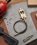 Scuba Valve Adapter 4500 Psi Fill Station With Hose For HPA Tank Refilling System on workbench with tools and O rings