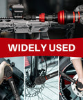 52 Piece Torque Wrench And Screwdriver Set With One Quarter Inch Drive used in bike and gunsmithing, showing various applications