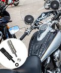 Heavy Duty Stainless Steel Extended Seat Bolts For Harley Davidson Touring Models 1/4-20 UNC Thread showing knurled handles for easy access.