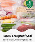 100 Count Gallon Vacuum Sealer Bags 11 X 16 Inches Precut Heavy Duty BPA Free For Quick Storage Meal Prep Sous Vide Commercial Grade