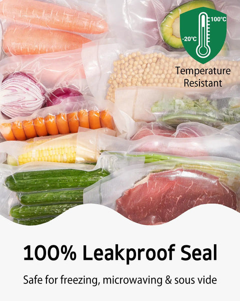 100 Count Gallon Vacuum Sealer Bags 11 X 16 Inches Precut Heavy Duty BPA Free For Quick Storage Meal Prep Sous Vide Commercial Grade
