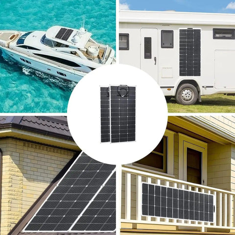 Two 500W Flexible Solar Panels With 40A Controller for RVs, Boats Or Off Grid Living Lightweight Monocrystalline PV Kit montage