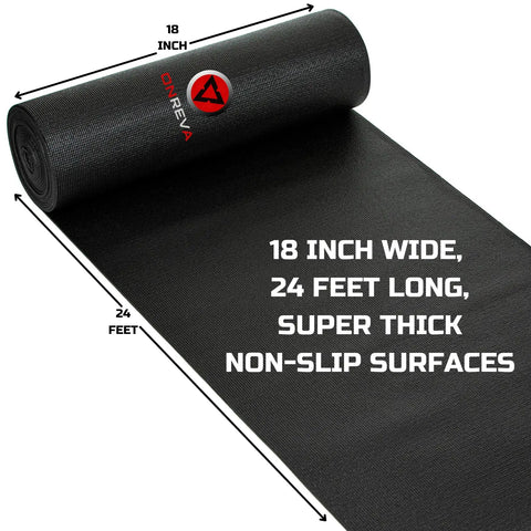 Heavy Duty Tool Box Drawer Liner 18 Inch Wide 24 Ft Long Non Slip Rubber Mat for Rolling Tool Chests, black roll