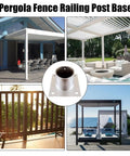 Stainless Steel Post Base Sleeve For Outdoor Posts 2x2 4x4 6x6 8x8 Inch Fence Post Anchor Bracket Flange Railing Holder And Round Column Support Riser For Gazebos And Backyards Heavy Duty Outdoor Hardware Multiple Pack Options in various outdoor installations