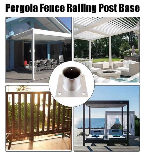 Heavy Duty Stainless Steel Post Base Sleeve Kit For Fence Posts And Round Columns Fits 2x2 4x4 6x6 8x8 Posts 20 Pcs Dia 100 mm Outdoor Gazebo Railing Holder Bracket Support