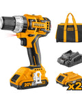 20V Brushless Impact Drill Kit With Metal Shell And Efficient Cooling For Cooler Run Time Longer Battery Life High Torque Tool Set