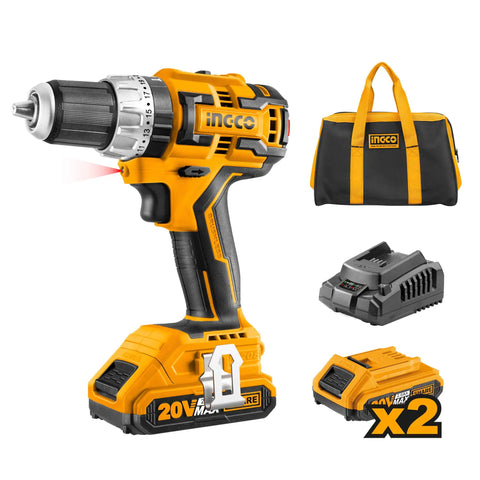 20V Brushless Impact Drill Kit With Metal Shell And Efficient Cooling For Cooler Run Time Longer Battery Life High Torque Tool Set