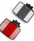 2 Pack Bike Front And Rear Reflectors Kit For Mountain Bikes, Night Ride Safety Gear Front Red and Rear White Reflectors