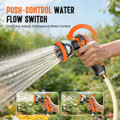 Heavy Duty Auto Rewind Garden Hose Reel With 1/2 Inch By 100 Feet 2 In 1 Wall Mount And Portable Design No Kink System